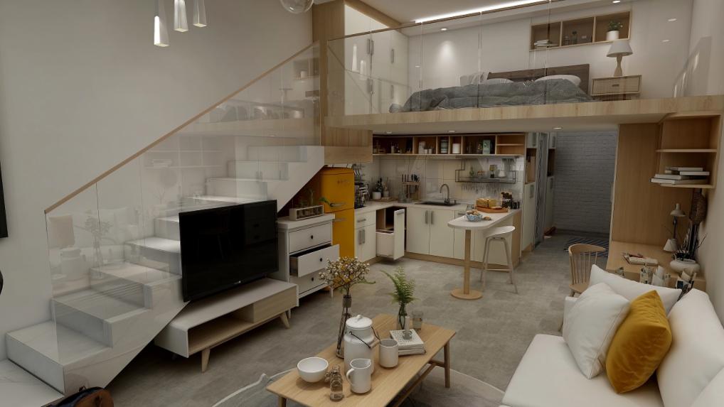 小户型跃层装修设计，面积虽小但功能齐全，让家充满独特的魅力。