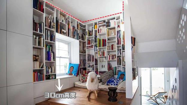 家有地台床，不如让木工多帮一手，四周装一圈储物柜，收纳不用愁