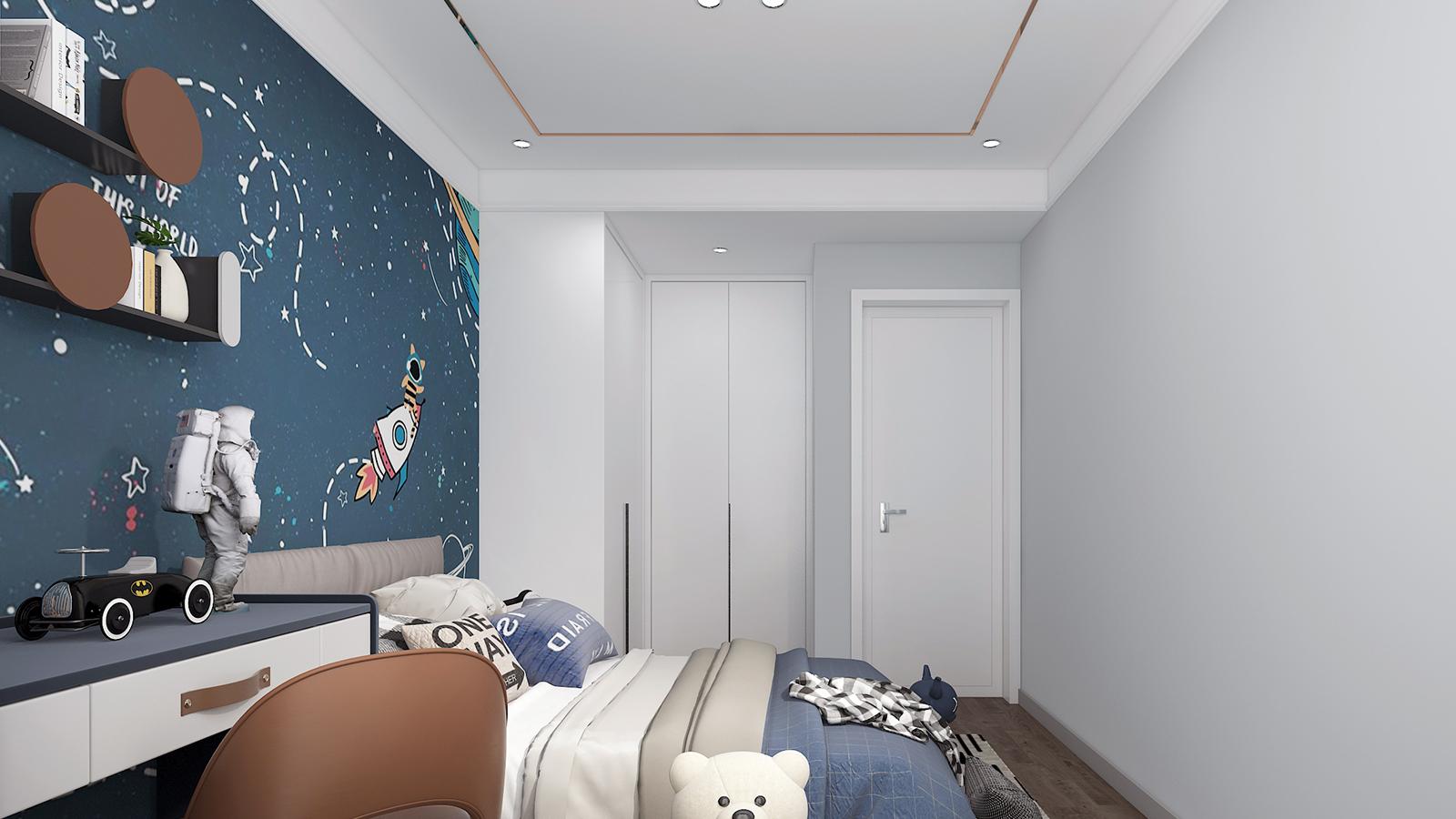 时代俊园180㎡现代风格，自然朴实