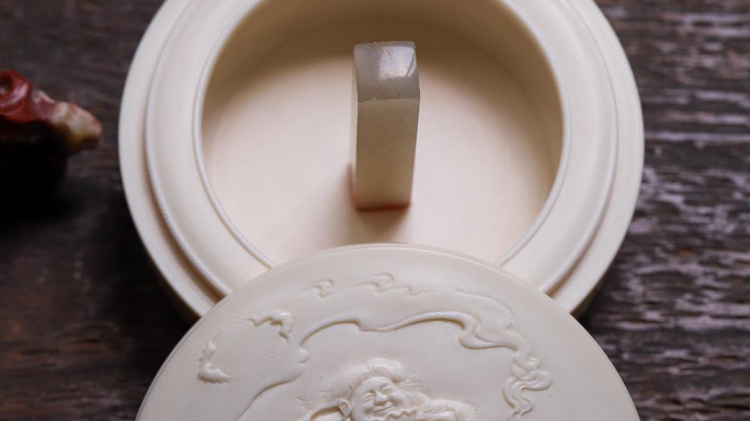 文玩|雅室藏玩，寒山拾得，合和文玩藏盒