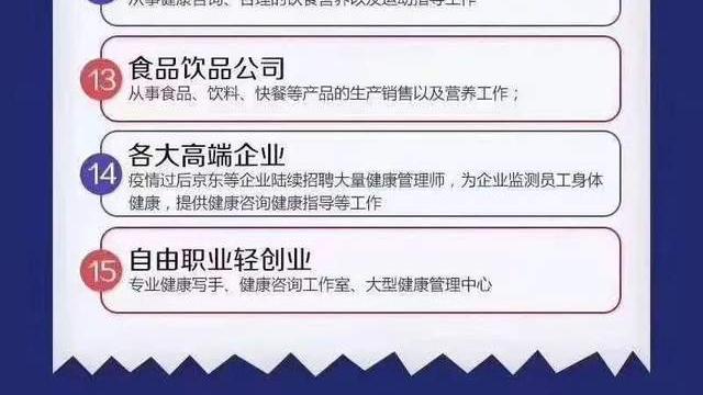 |国家认可的“健康管理师”证书来了，符合就业方向