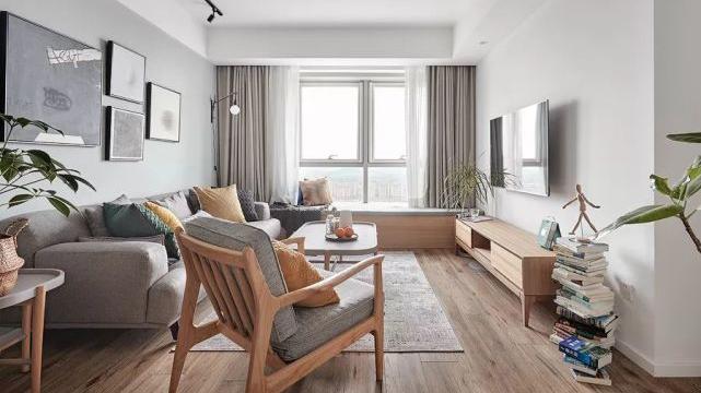 98㎡文艺北欧3室2厅，雅白色的洗手台，小卫生间也很漂亮