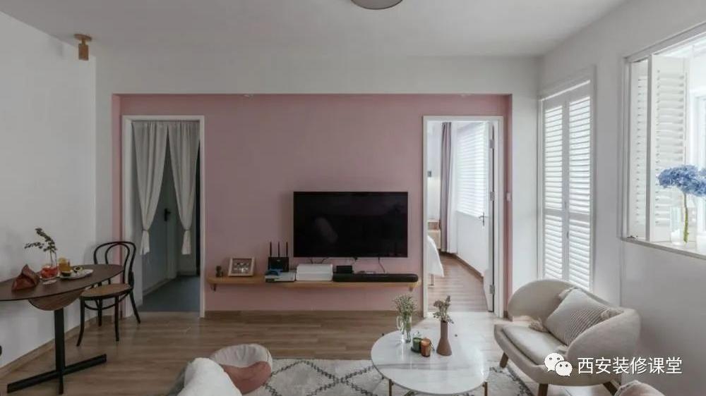 85㎡两室刚需，小夫妻粉色婚房