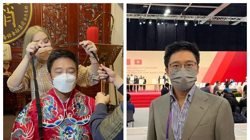 霍启山|霍启山穿戏服出镜，造型油腻还有少许白发，一心发展事业至今单身