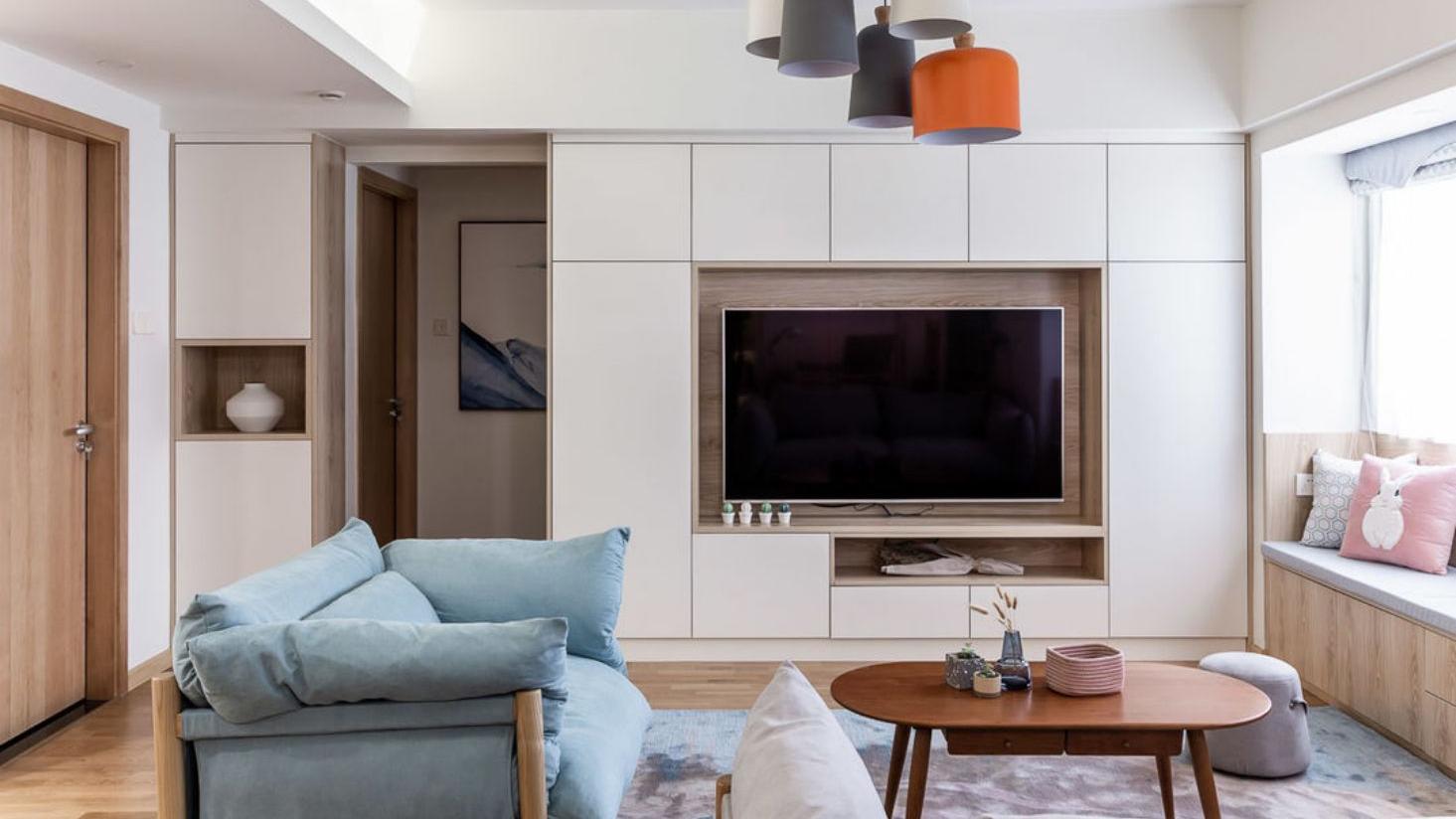 100㎡北欧风二室，休闲理想合二为一，打造一个明媚温柔的家