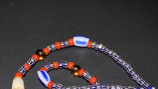 |千年：非洲贸易圣诞珠 多宝老缠丝玛瑙 项链