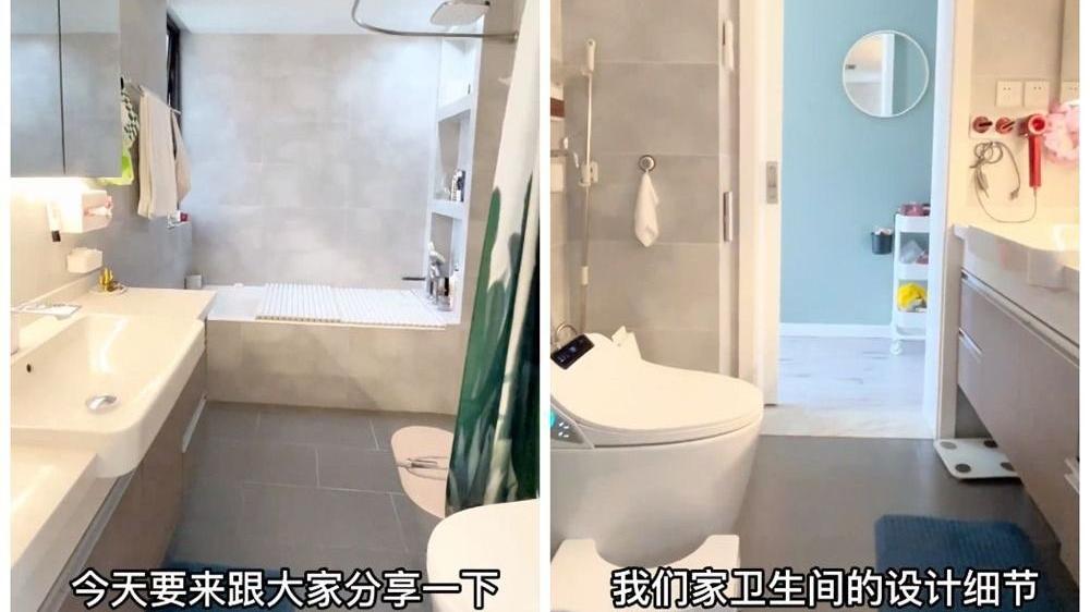 她拒绝盲目从众，晒出自家卫生间装修：10个小细节做得太贴心了