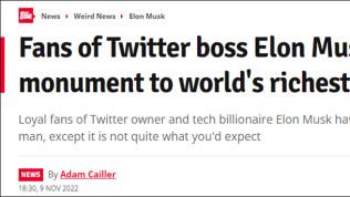 伊隆·马斯克|马斯克粉丝斥资60万美元制作纪念碑，国外网友吐槽：“丑得吓人”