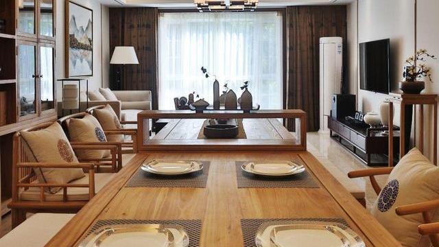 160平的中式风格，深浅搭配的中国风，打造新中式的家居