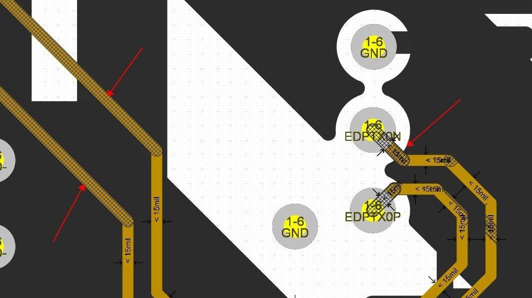 手机厂商|Altium Designer走差分线出现网格是什么原因？