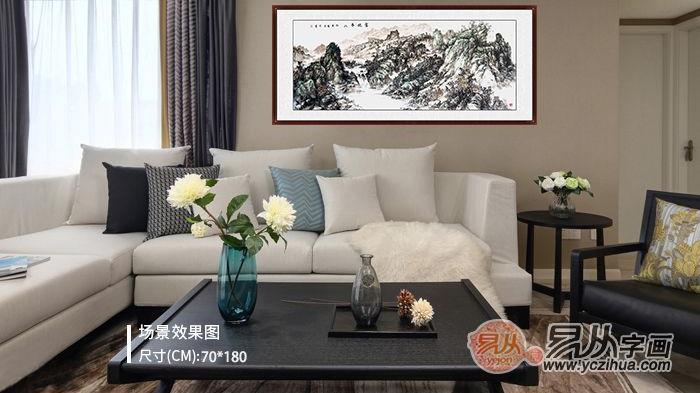 客厅壁画 客厅墙上挂幅山水画 气质非凡艺术魅力十足