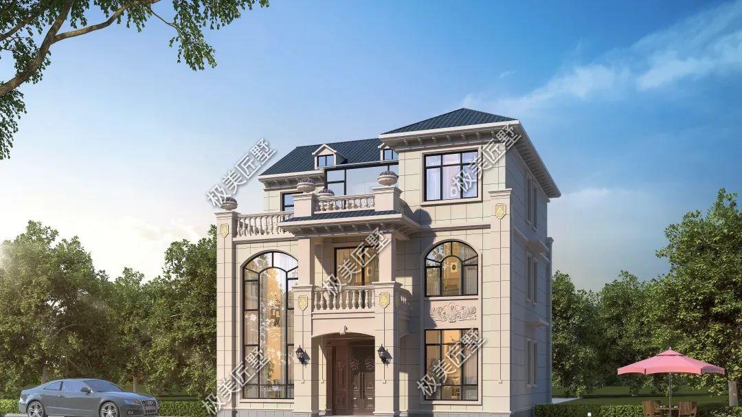 开间12米进深11米，斜坡简欧风格别墅，设计感十足，不看一定会后悔的户型！