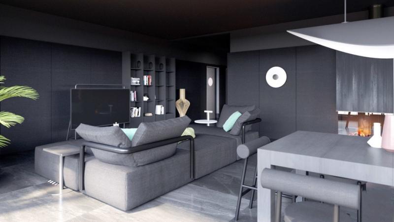 194平现代风四居室，这个黑色色系不要太酷了