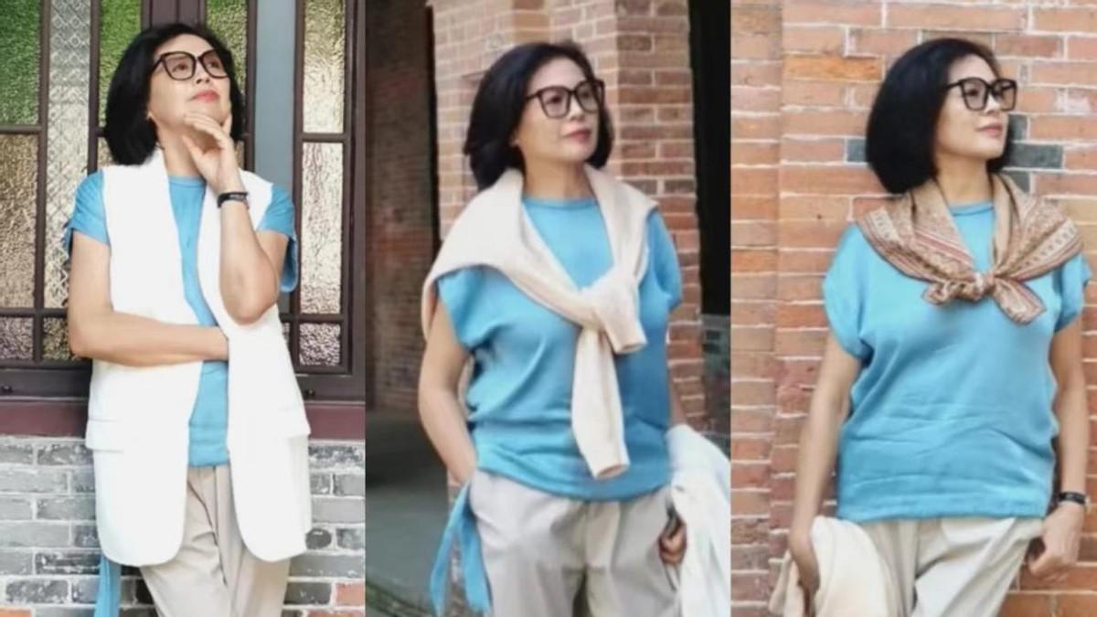穿衣搭配 论打扮时髦我只服这些妈妈辈：衣服永远叠着穿，发短不乱，太绝了