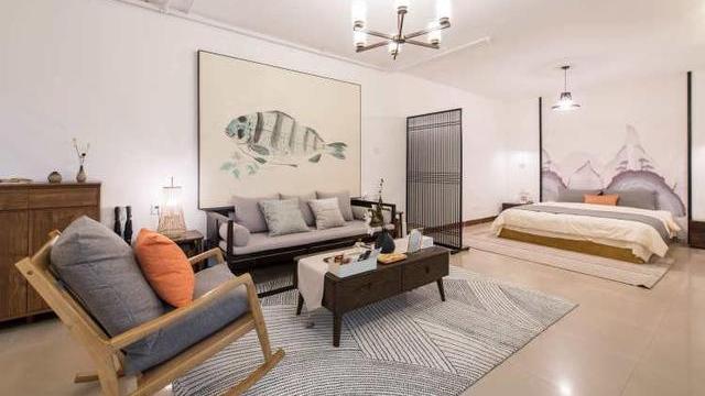 用新中式的画笔，勾勒出浪漫的一居室，让每一个角落都活色生香