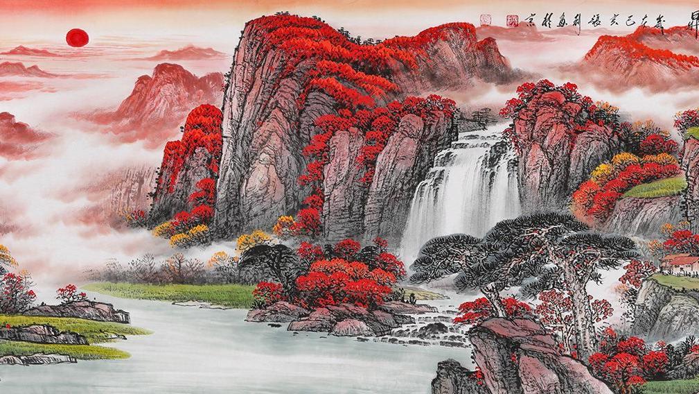 装饰挂画 这幅字画简直让人身处其境 绝对客厅挂画佳作