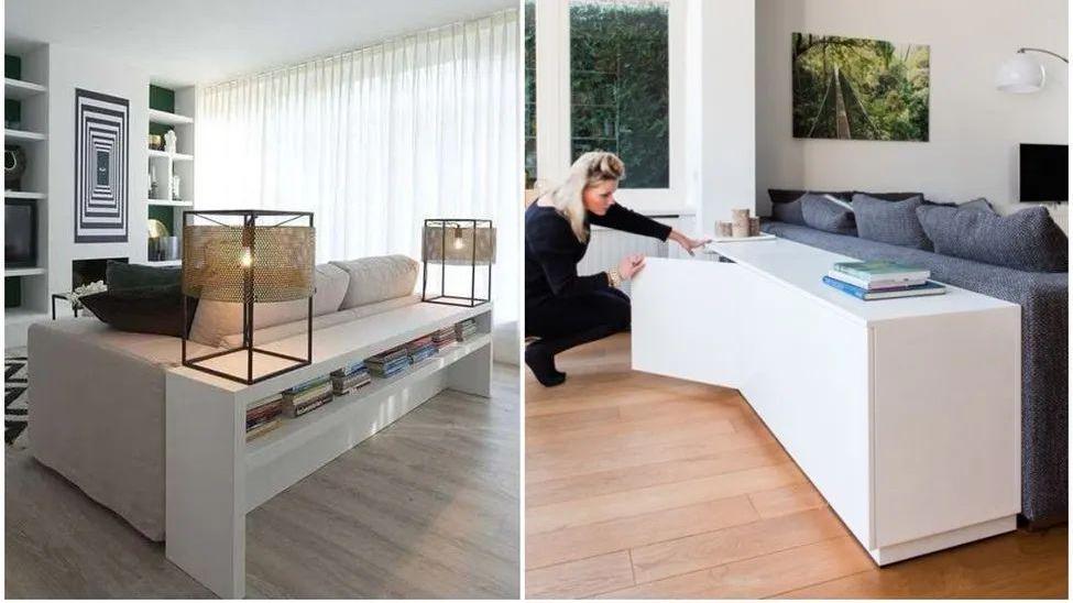 沙发后不靠墙，能腾多少用多少，6大功能区妥妥安排上，一点不亏