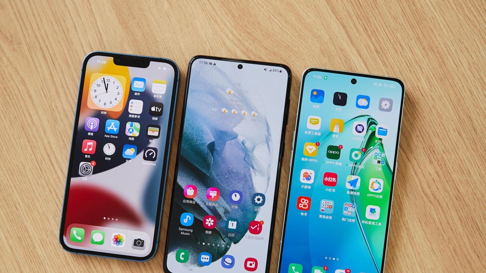 三星|三星苹果OPPO三大机型屏幕对比，国产OLED技术支棱起来了？