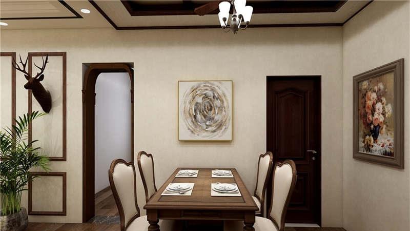 看113㎡美式装修风格样板房，大气的两居室，有品味又养眼！