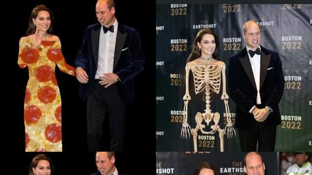 凯特王妃|凯特王妃失算！高贵礼服颜色太像「绿幕」，网友恶搞哏图满天飞