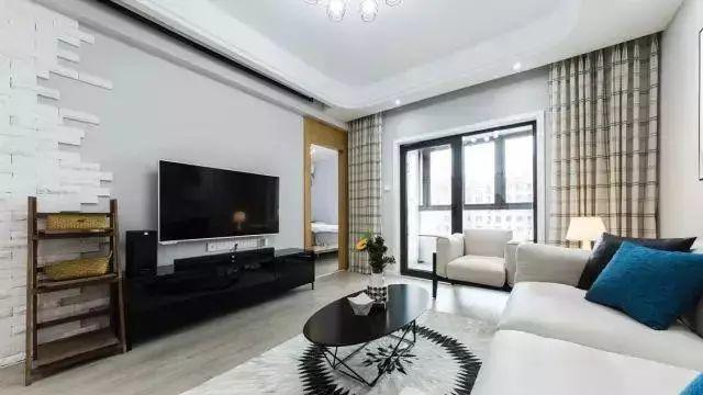 用文化砖当背景墙，可以打造出一种年轻独特的现代艺术质感