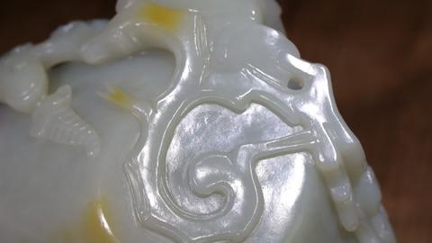 |回流 舊藏和田玉“枣红皮 灵芝玉洗”