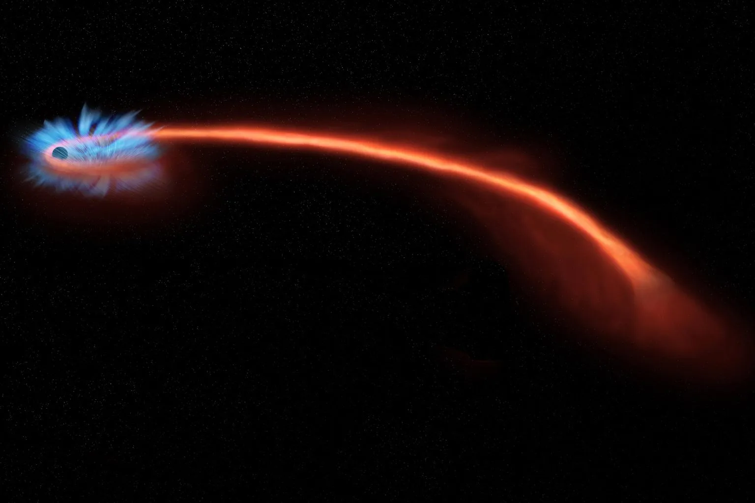 天文学家看着黑洞撕碎一颗恒星，但是奇怪的事情发生了