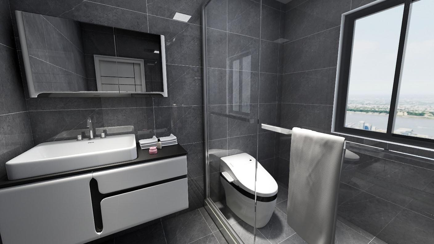 76平米现代二居室，次卧巧妙地利用对比色让空间更鲜明