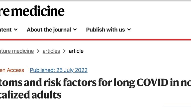 Nature子刊再登“长新冠”研究：涉及48万人