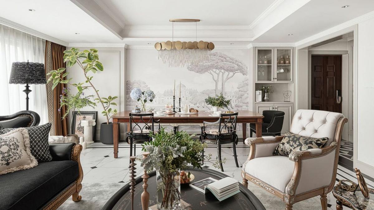 杭州4口之家法复古小家火了！130㎡浪漫又文艺，晒给大家看看