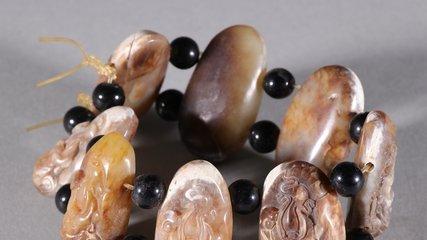 |旧藏【高古玉财神手串】