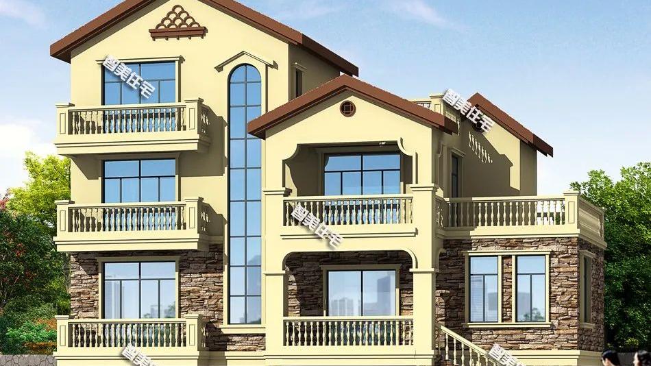 田园风格设计，带架空层的精致小别墅，以后回老家度假也很安逸！