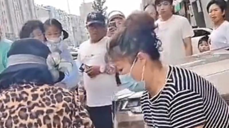 狗没拴绳被车撞后，辽宁一对夫妻跪地痛哭，妻子当场哭晕进医院