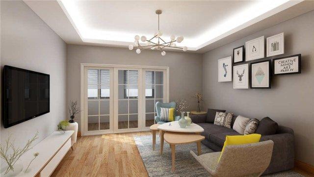 109平现代风三居室，配色鲜明空间不沉闷，勃勃生机