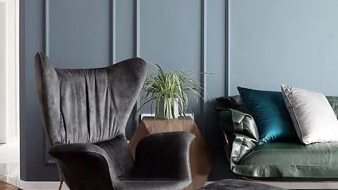 120㎡美式风格装修，撞色的设计冲击力十足！