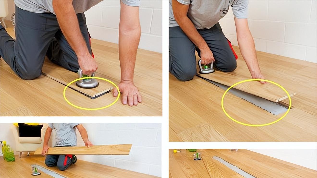 地板这样去铺第一次见，整体更加省时好维修，对低层高的很有利