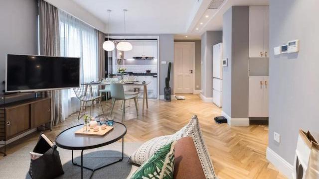 她用「灰+绿」完美诠释高级北欧风，还实现了九大功能区，真棒！