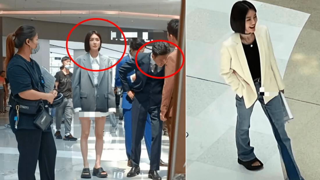 秦岚|秦岚街头拍戏，大口吃烤串没偶像包袱，好身材一览无遗