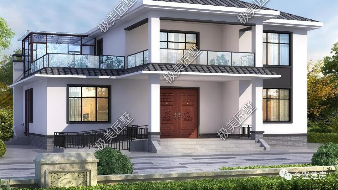 13.8X12米二层新中式自建房，实用兼具风雅，看完你一定爱上