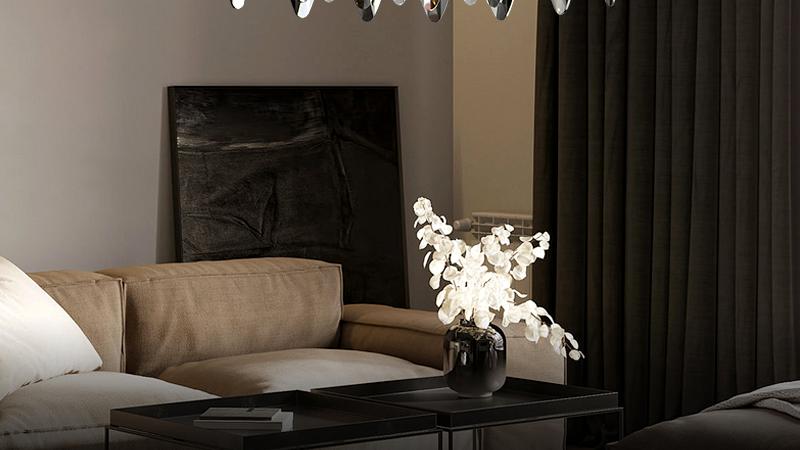 轻奢客厅水晶吊灯，时尚高雅范儿，处处透露着不俗的品位