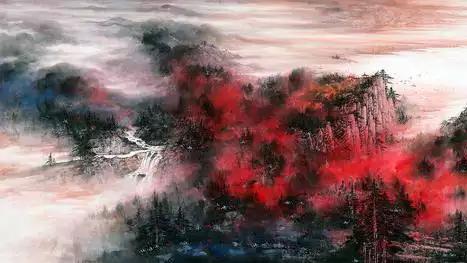 山水画|办公室挂什么画好 赵红霞山水画让办公室更有艺术范