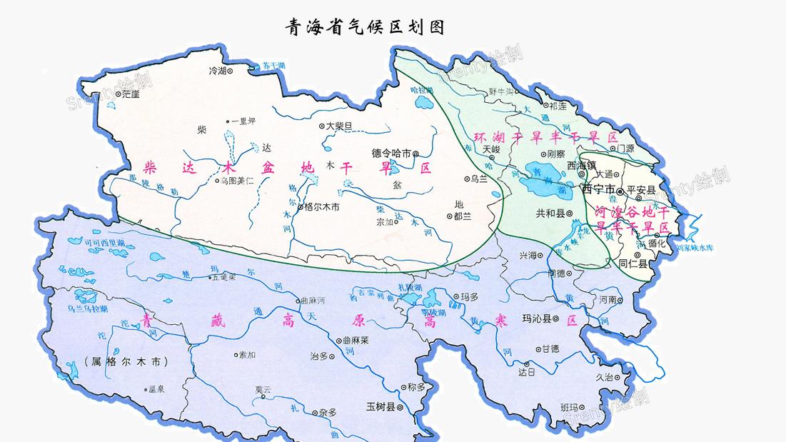 青海省气候区划图