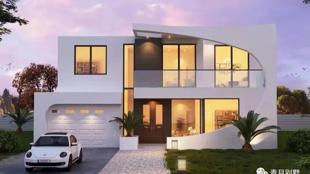 要论房子造型，这栋现代小别墅艺术感满分