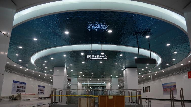 地铁5号线梭鱼湾站装修工程率先完成，设计理念源于“星辰大海”