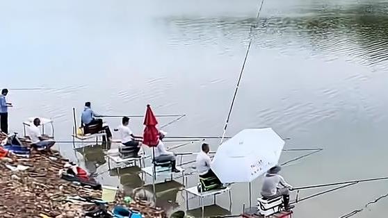 武汉|湖北一河道成天然黑坑，钓鱼人闻讯后蜂拥而至，现场环境令人担忧