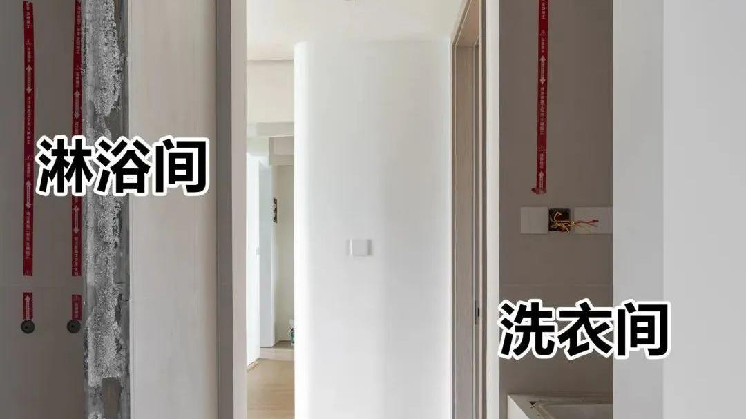 洗漱台挪到卫生间外面，跟洗衣柜二合一，动线流畅合理，实用太多