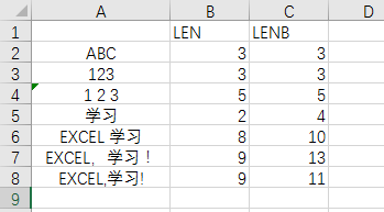 excel|EXCEL非常有用的字符函数LEN、LENB 字符长度统计