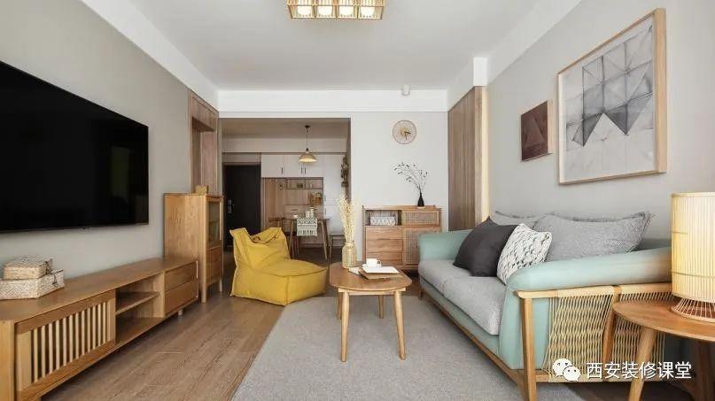 90㎡两室原木风，日式婚房