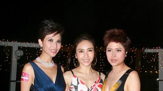 黎姿|黎姿蔡少芬好姐妹同台争艳，黎姿身穿一袭印花长裙，美得高贵又复古