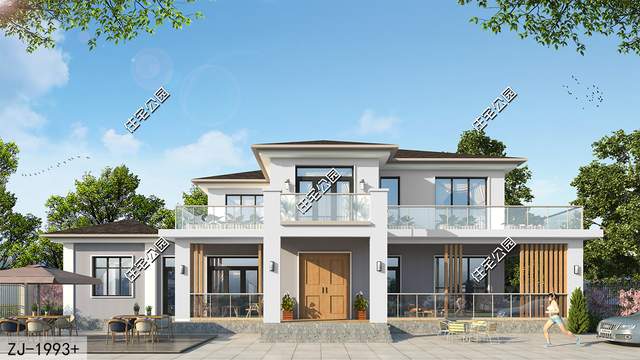 22×12米带土灶和挑空客厅的二层现代别墅，传统与时尚相结合